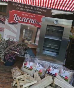 2-L Home & Garden XL Rookoven - RVS - 80x40x28 Cm - 3 Etages -Greenpan Winkel 1009x1200