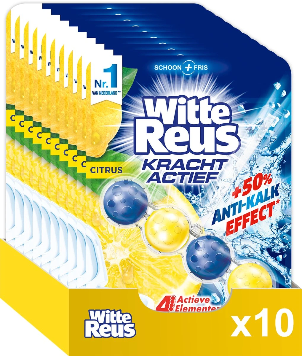 Witte Reus Kracht Actief Toiletblok - Citrus - WC Blokjes Voordeelverpakking - 10 Stuks Witte Reus Kracht Actief Toiletblok - Citrus - WC Blokjes Voordeelverpakking - 10 Stuks -Greenpan Winkel 1019x1200 1
