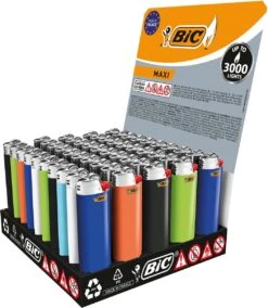 BIC Lighter Aansteker Maxi J26 Display(50stuks) -Greenpan Winkel 1045x1200