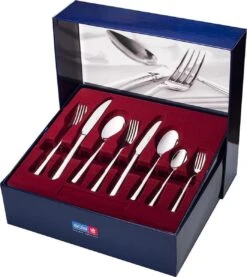 Sola Bestekset Luxor - Modern - 12 Persoons - 100 Delig - Zilverwit Edelstaal 18/10 - RVS - Zilver -Greenpan Winkel 1070x1200 3