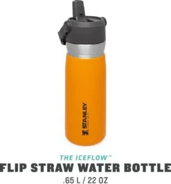 Stanley The IceFlow™ Flip Straw Water Bottle 0,65L - Thermosfles - Saffron -Greenpan Winkel 1120x1200