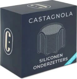 Castagnola Siliconen Onderzetters Met Houder – Onderzetters Voor Glazen – Onderzetters Design – Onderzettersset – Drink Onderzetters – Hoogwaardige Siliconen – Set Van 14 – Blauw -Greenpan Winkel 1159x1200 1