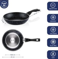 Westinghouse Koekenpan Inductie - Ø 24 Cm - Zwart Marmer - Geschikt Voor Alle Warmtebronnen -Greenpan Winkel 1176x1200 1