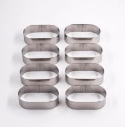 Sloffenring Taartvorm Set Met 8x Sloffenvorm Bakvorm En 1x Verstelbaar Bakframe – Slofvorm – Slofring – Slof Rond – Bakring Ovaal – Taartring – Kookring – Garneerring -Greenpan Winkel 1176x1200