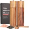 Deleca Luxe Peper En Zoutmolen Set - Zout / Pepermolen - Handmatig - Met Navul Lepel & Geschenkdoos - Acacia Hout - Rond -Greenpan Winkel 1180x1200 2