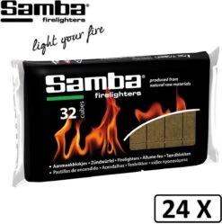 Samba Aanmaakblokjes Bruin á 24 X 32 Stuks - Omdoos Is 768 Aanmaakblokjes -Greenpan Winkel 1191x1200 3
