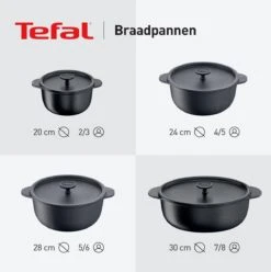 Tefal Trattoria Braadpan - Ø28 Cm - Inclusief Deksel -Greenpan Winkel 1194x1200