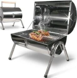BBQ Collection Houtskoolbarbecue - Cilinder - Chroom -Greenpan Winkel 1197x1200 1