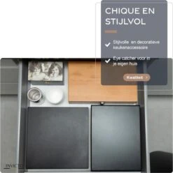 Invicto Products Theedoos 6 Vaks - Ruimte Voor 120 Theezakjes - Bamboe - Anti Slip En Anti Kras - Zwart -Greenpan Winkel 1197x1200 2