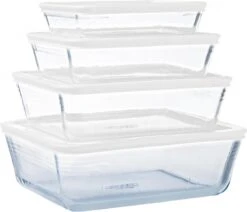 Pyrex - Cook & Freeze Schaal Met Deksel Set Van 8 Stuks - Transparant/Wit -Greenpan Winkel 1200x1030 2