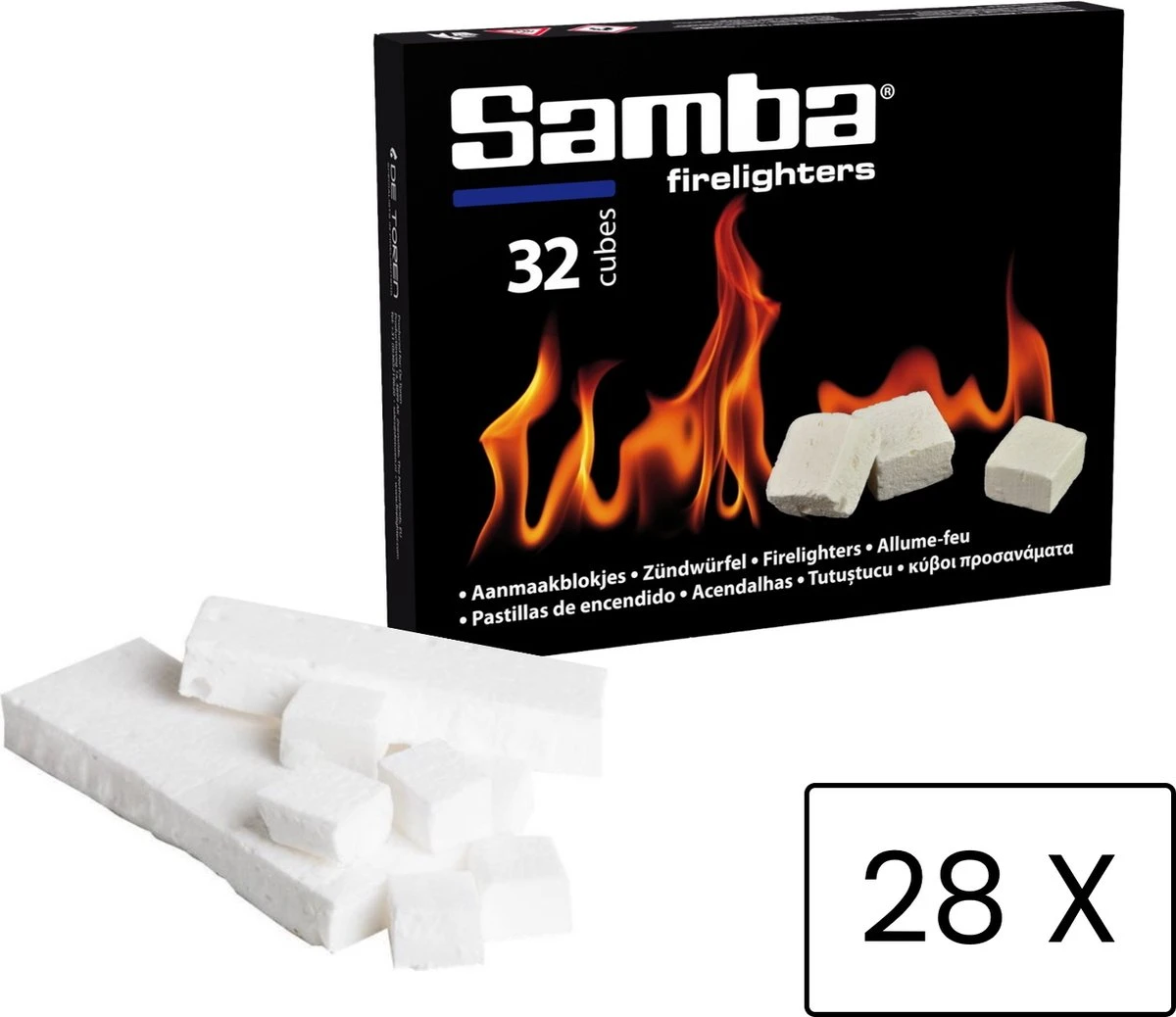Samba Aanmaakblokjes Wit - Kerosine - 896 Stuks - Omdoos Samba Aanmaakblokjes Wit - Kerosine - 896 Stuks - Omdoos -Greenpan Winkel