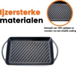 Kicinn Grillplaat - Gietijzer - Geëmailleerd - Incl. Accessoires - Ø 33 X 21.8 Cm (LxB) -Greenpan Winkel 1200x1050