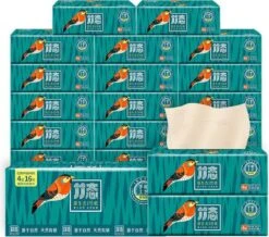 BAMTIME Bamboo Tissues Doos 4-laags Tissues / 90pcs 16box -karton -Greenpan Winkel 1200x1058 2