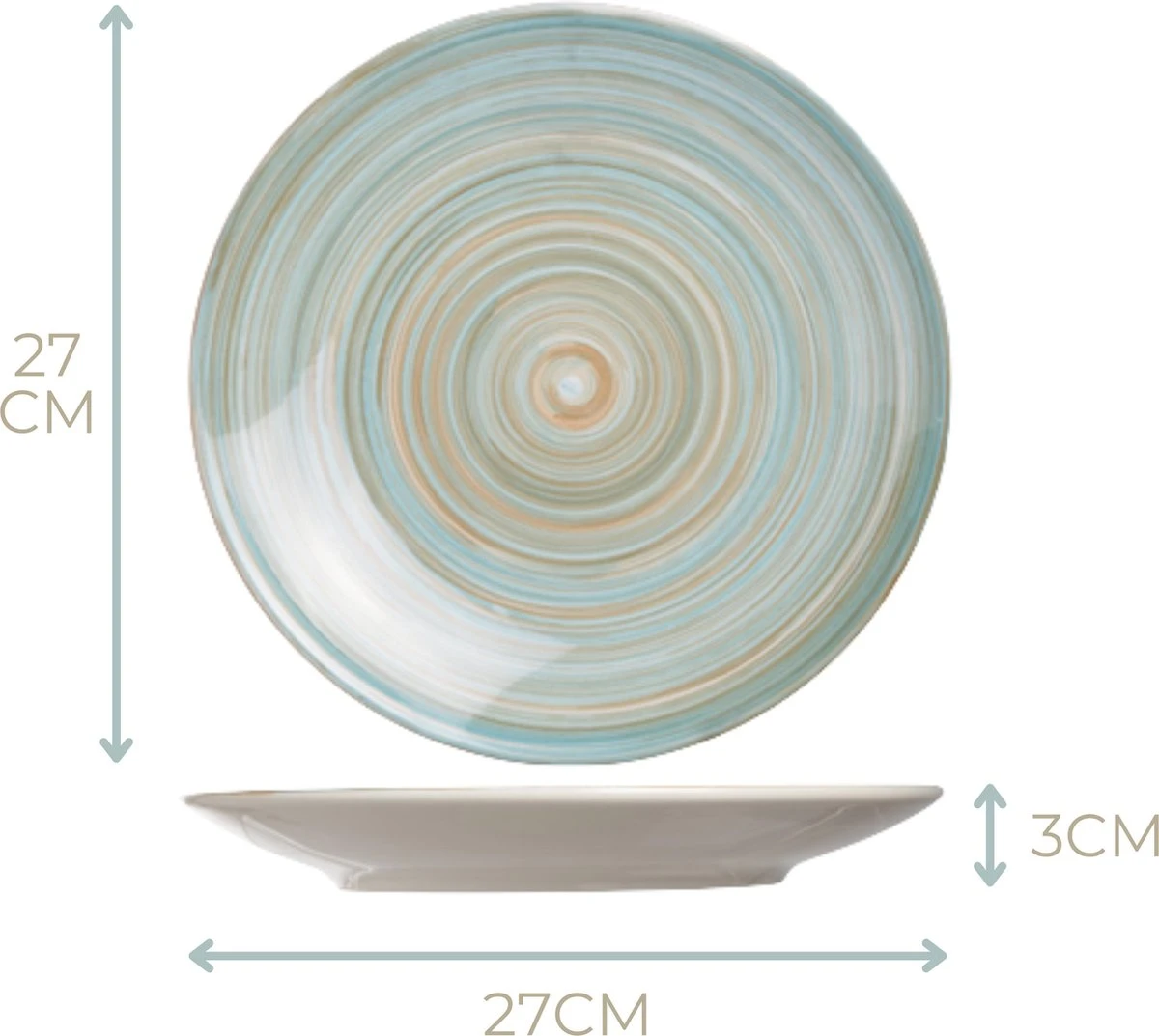 Cosy&Trendy Serviesset 24-delig Turbolino Blauw Cosy&Trendy Serviesset 24-delig Turbolino Blauw -Greenpan Winkel