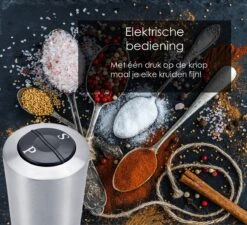 KROMS Peper En Zoutmolen Set - Peper En Zoutmolen Set Elektrisch -2 In 1 - Instelbare Maalgraad - Pepermolen - Zoutmolen - Peper En Zoutmolen Elektrisch 4 KROMS Peper En Zoutmolen Set - Peper En Zoutmolen Set Elektrisch -2 In 1 - Instelbare Maalgraad - Pepermolen - Zoutmolen - Peper En Zoutmolen Elektrisch -Greenpan Winkel 1200x1094 2