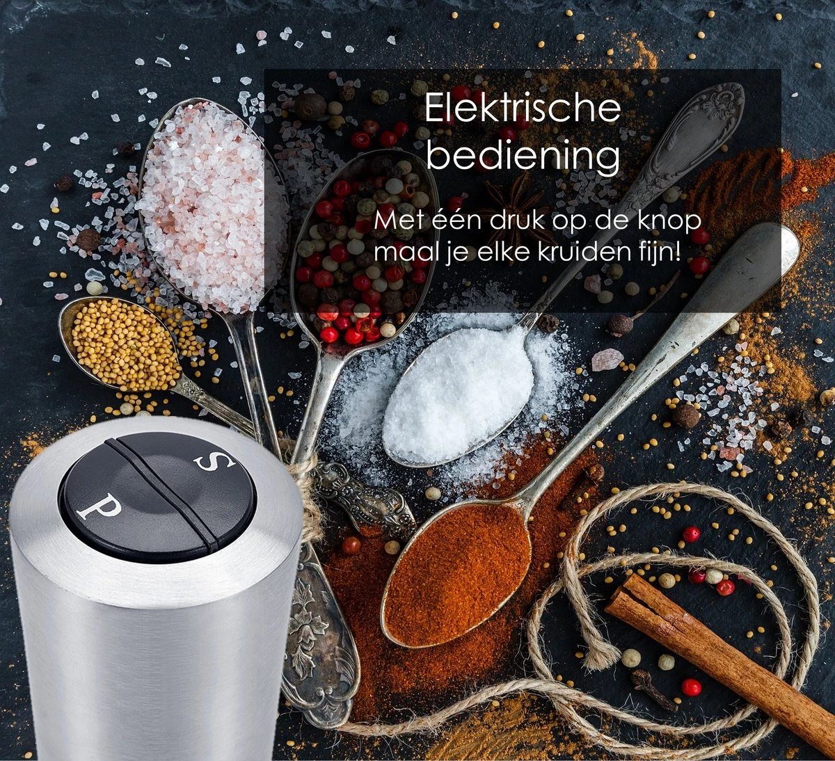 KROMS Peper en Zoutmolen set - Peper en Zoutmolen set Elektrisch -2 in 1 - Instelbare maalgraad - Pepermolen - Zoutmolen - Peper en Zoutmolen elektrisch KROMS Peper En Zoutmolen Set - Peper En Zoutmolen Set Elektrisch -2 In 1 - Instelbare Maalgraad - Pepermolen - Zoutmolen - Peper En Zoutmolen Elektrisch -Greenpan Winkel 1200x1094 2