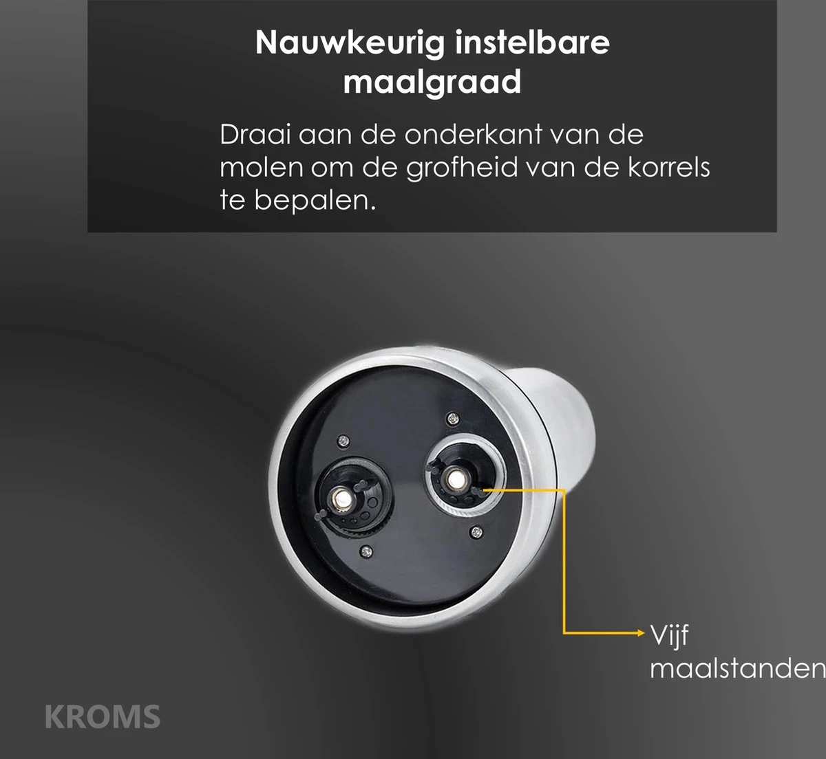 KROMS Peper en Zoutmolen set - Peper en Zoutmolen set Elektrisch -2 in 1 - Instelbare maalgraad - Pepermolen - Zoutmolen - Peper en Zoutmolen elektrisch KROMS Peper En Zoutmolen Set - Peper En Zoutmolen Set Elektrisch -2 In 1 - Instelbare Maalgraad - Pepermolen - Zoutmolen - Peper En Zoutmolen Elektrisch -Greenpan Winkel 1200x1104 2