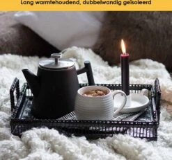 Silberthal - Theepot Met Filter - 1 L - RVS Dubbelwandig - Zwart - Cadeau -Greenpan Winkel 1200x1123 1