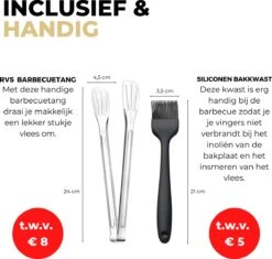 Ozocozy BBQ-ONE Houtskool Tafelbarbecue - Ø30 Cm- Zwart - Incl. Draagtas, Siliconen Bakkwast En RVS-Barbecuetang -Greenpan Winkel 1200x1141