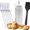 Ocina Poffertjespan Accessoires Set - Doseerfles - Poffertjes Spuitfles - 6x Poffertjes Vork - Kwast - Siliconen Kwast - Bakkwast - Gratis Poffertjes E-Book -Greenpan Winkel 1200x1148 2