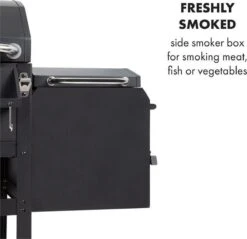 Klarstein Kingsville Double Barbecue - Houtskool- En Gasbarbecue - Smoker BBQ - Inclusief Deksels En Thermometer - Met 2 Roosters - Zwart -Greenpan Winkel 1200x1161 1