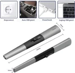 Allkinds Lange Elektrische Plasma Aansteker - USB Oplaadbaar - Vlamloze Elektrische Aansteker Voor Keuken, Kaars, BBQ Of Openhaard - Zwart - In- En Outdoor - Chique Design -Greenpan Winkel 1200x1162
