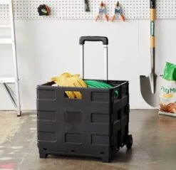 MH Label - XXL - Boodschappentrolley - 70 Liter - Inklapbaar Boodschappenkrat - Vouwkrat Op Trolley - Boodschappenkar - Opbergkrat - Opvouwbaar - Krat Trolley -Greenpan Winkel 1200x1162 8