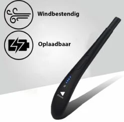 Oplaadbare Lange Elektrische Aansteker - Zwart - Duurzame Plasma Aansteker - Inclusief Cadeauverpakking - BBQ - Kaarsen -Greenpan Winkel 1200x1178