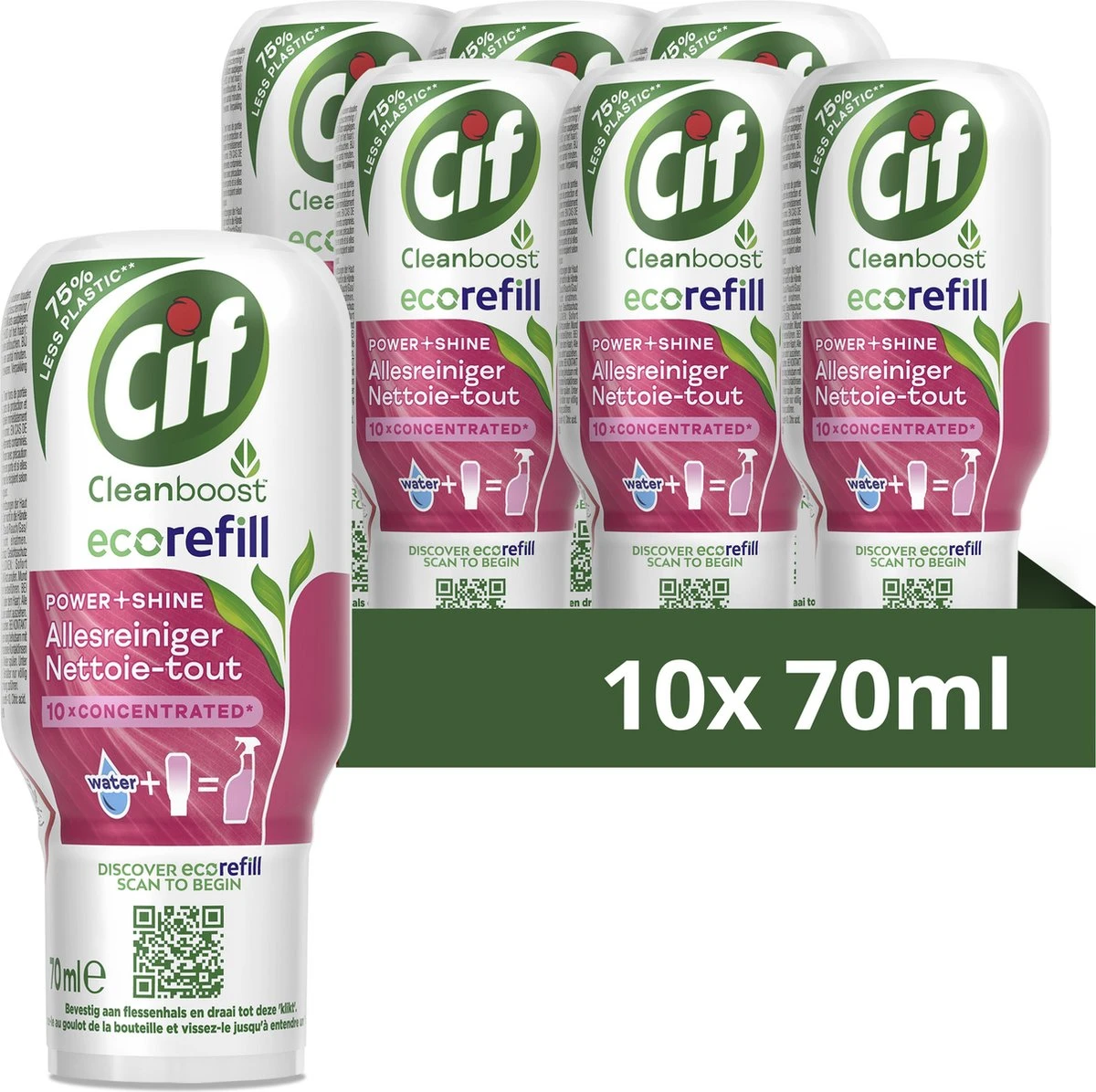 Cif CleanBoost Power & Shine Allesreiniger Ecorefill Capsules - 10 x 70 ml - Voordeelverpakking Cif CleanBoost Power & Shine Allesreiniger Ecorefill Capsules - 10 X 70 Ml - Voordeelverpakking -Greenpan Winkel 1200x1196 2