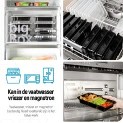 Meal Prep Bakjes - 20 Stuks - 1 Compartiment - Lunchbox - Diepvriesbakjes - Vershoudbakjes - Plastic Bakjes Met Deksel - Magnetron Bakjes Met Deksel - Meal Prep - Vershouddoos - 1L - BPA Vrij - Fitcrafters -Greenpan Winkel 1200x1196 3