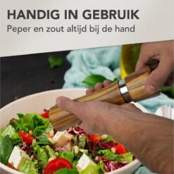 Nimma® Peper En Zoutmolen Set - Incl Navul Lepel - Verstelbare Maalgraad - Acacia Hout -Greenpan Winkel 1200x1198