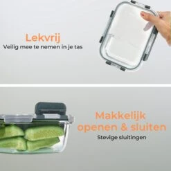 Formilo Meal Prep Bakjes - Lekvrije Vershoudbakjes - Diepvriesbakjes - Luchtdicht - BPA Vrij - Glas - 10 Stuks -Greenpan Winkel 1200x1199 11