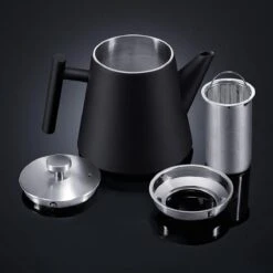 Silberthal - Theepot Met Filter - 1 L - RVS Dubbelwandig - Zwart - Cadeau -Greenpan Winkel 1200x1200 1