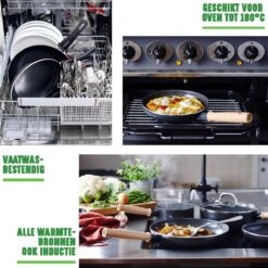 GreenChef Vintage Wokpan 28cm/3.7L - Zwart - Inductie - PFAS-vrij -Greenpan Winkel 1200x1200 13