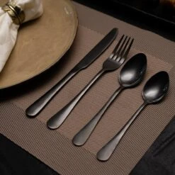 OEC Kitchen Bestekset 36-delig - Zwart - 6 Persoons - Steakmessen - Messen - Vorken - Lepels - RVS 4 OEC Kitchen Bestekset 36-delig - Zwart - 6 Persoons - Steakmessen - Messen - Vorken - Lepels - RVS -Greenpan Winkel 1200x1200 136