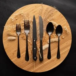 OEC Kitchen Bestekset 36-delig - Zwart - 6 Persoons - Steakmessen - Messen - Vorken - Lepels - RVS 5 OEC Kitchen Bestekset 36-delig - Zwart - 6 Persoons - Steakmessen - Messen - Vorken - Lepels - RVS -Greenpan Winkel 1200x1200 137