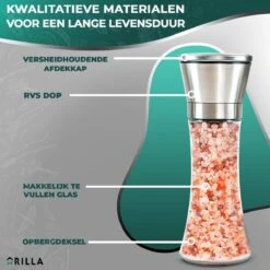 Peper En Zoutmolen Set - RVS Zout En Peperstel - Zoutvaatje En Pepermolen - 2 In 1 -Greenpan Winkel 1200x1200 162