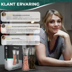 Peper En Zoutmolen Set - RVS Zout En Peperstel - Zoutvaatje En Pepermolen - 2 In 1 -Greenpan Winkel 1200x1200 165