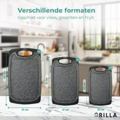 Grilla Snijplankenset - 3 Stuks - Marmer Look - Snijplank Set Kunststof -Greenpan Winkel 1200x1200 169