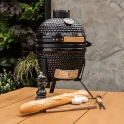 BluMill Kamado BBQ Egg - Kamado 13 Inch - Incl. Vlees Thermometer - Houtskoolbarbecues - Zwart - Ø 27cm -Greenpan Winkel 1200x1200 179
