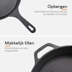 Ocina Gietijzeren Pan – ø30,5cm - Skillet - Koekenpan – Hapjespan – Koekenpan Inductie – Koekenpannenset - Gietijzeren Pan Bbq - Gietijzer -Greenpan Winkel 1200x1200 23