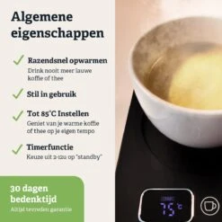 Shutterlight Verwarmde Onderzetter – Tot 85°C – 9 Standen – Timer – Warmhoudplaat Voor Mok Thee & Koffie – Mug Heating Plate – Cup Warmer -Greenpan Winkel 1200x1200 279