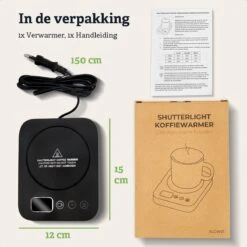 Shutterlight Verwarmde Onderzetter – Tot 85°C – 9 Standen – Timer – Warmhoudplaat Voor Mok Thee & Koffie – Mug Heating Plate – Cup Warmer -Greenpan Winkel 1200x1200 284