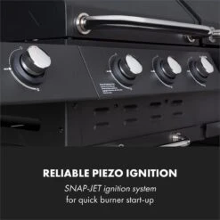 Klarstein Kingsville Double Barbecue - Houtskool- En Gasbarbecue - Smoker BBQ - Inclusief Deksels En Thermometer - Met 2 Roosters - Zwart -Greenpan Winkel 1200x1200 287