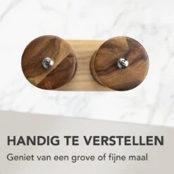 Nimma® Peper En Zoutmolen Set - Incl Navul Lepel - Verstelbare Maalgraad - Acacia Hout -Greenpan Winkel 1200x1200 3