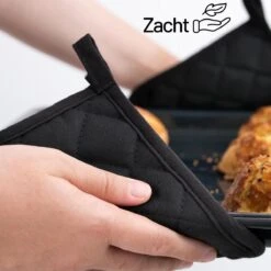 Merkloos Tavas Dream Hittebestendige Pannenlappen | 2 Stuks | Katoen, Thermolite | Tot 220°C | Zwart -Greenpan Winkel 1200x1200 310