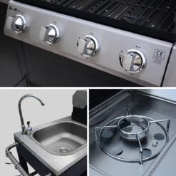 Alice's Garden Gas BBQ D'Artagnan - Zwart - 5 Branders - Buitenkeuken -Greenpan Winkel 1200x1200 314