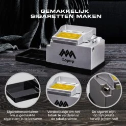 Lopup® Elektrische Sigarettenmaker - Sigarettenmakers - Sigaretten Maker Electrisch - Hulzenstopper - Sigaretten - Exclusieve NL Handleiding - Zilver -Greenpan Winkel 1200x1200 317