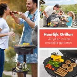 KitchenBrothers Elektrische BBQ - Met Grillplaat - Anti-aanbaklaag - Incl. Plank/Houders - Grilloppervlak 46,5x33,8cm - Tot 300°C - 2400W - Zwart -Greenpan Winkel 1200x1200 337