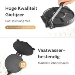 BooGoo® - Tortilla Pers Ø25CM - Inclusief Bakkwast En 100 Persvellen - Tortilla Press Roti Taco Maker - Tortillapan -Greenpan Winkel 1200x1200 368